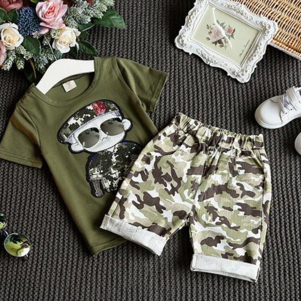 New Boys Summer Camouflage Set